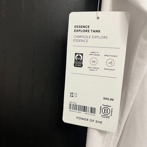 Athleta Essence Explore Tank White Camisole XS MSRP $55 WINTER LAYER - Picture 5 of 9